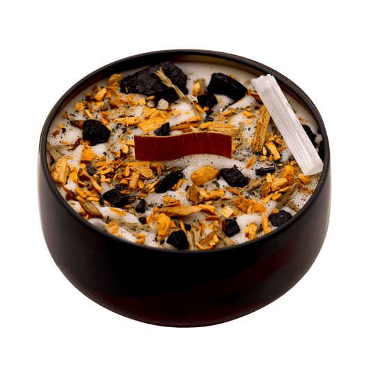 Aura Cleansing - Bonfire Crystal Candle
