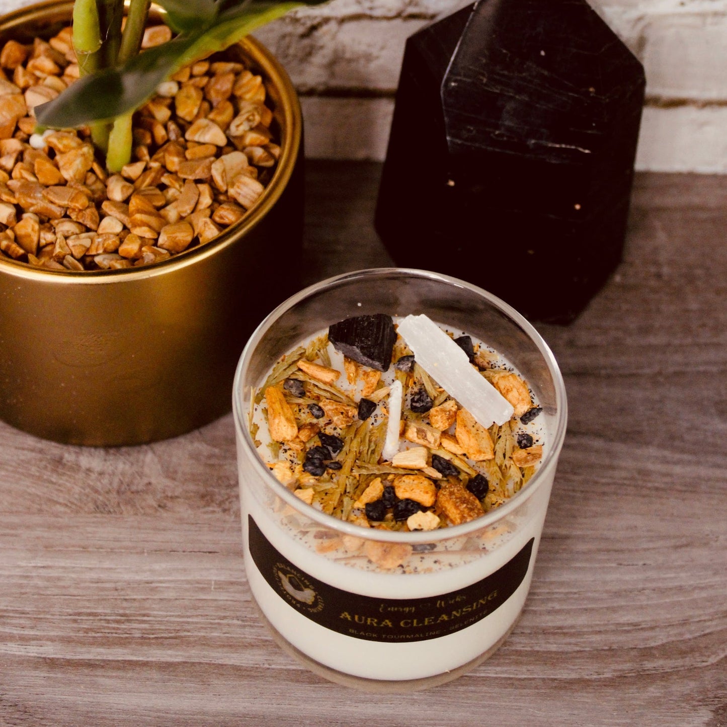 Aura Cleansing - Crystal Candle