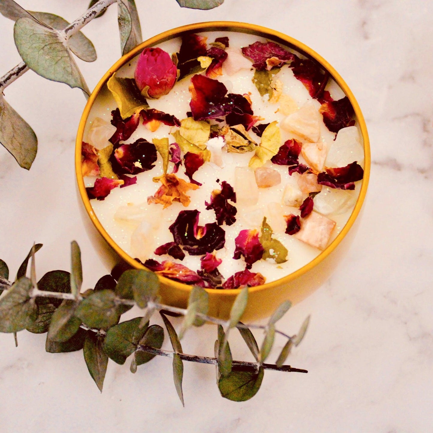 New Beginnings - Tin Crystal Candle