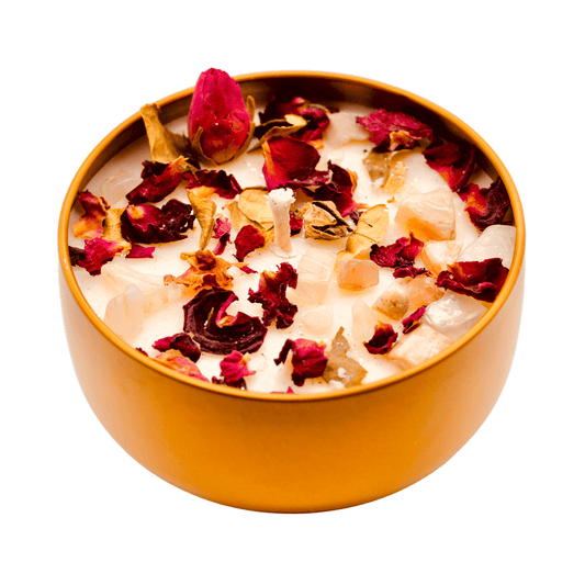 New Beginnings - Tin Crystal Candle