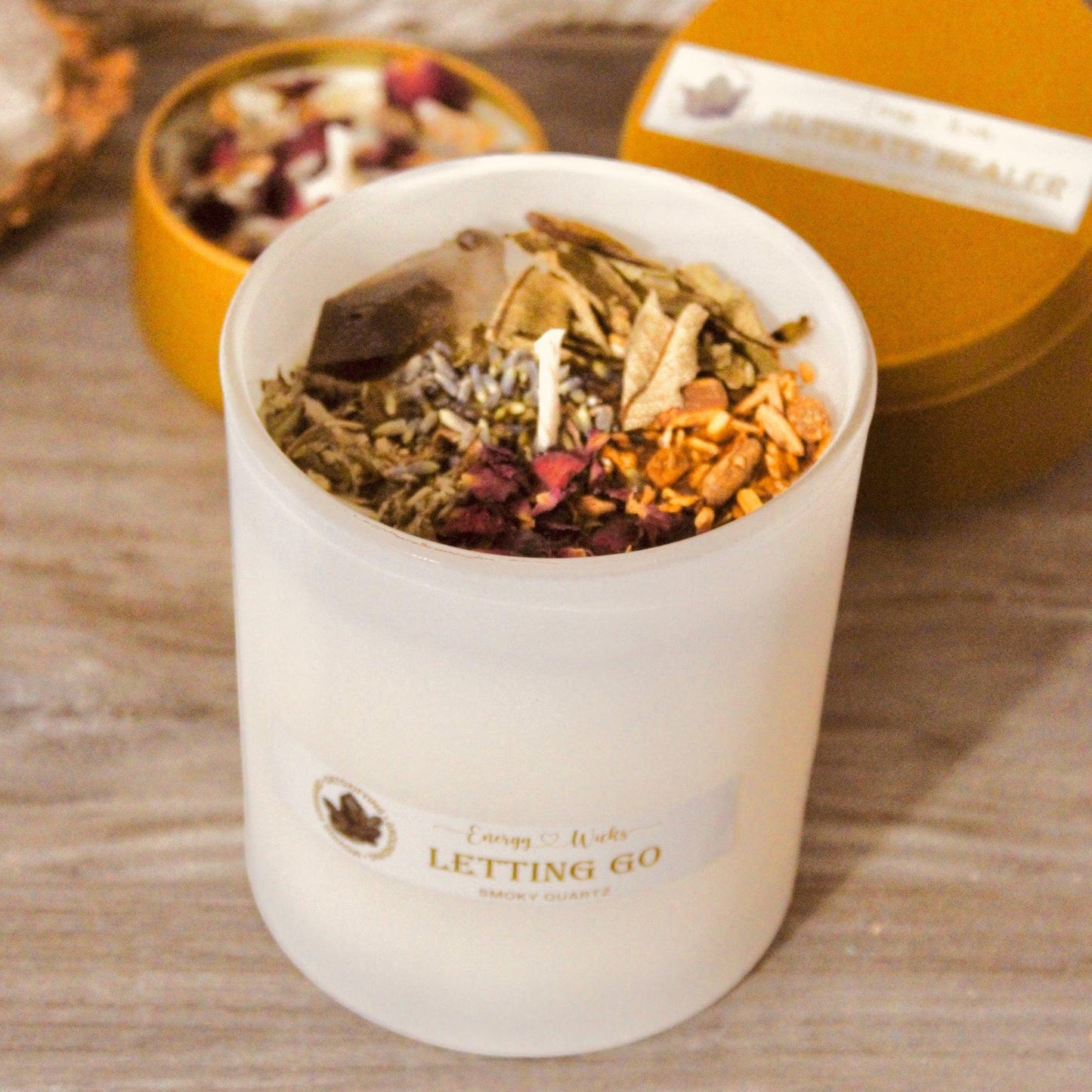 Letting Go - White Crystal Candle