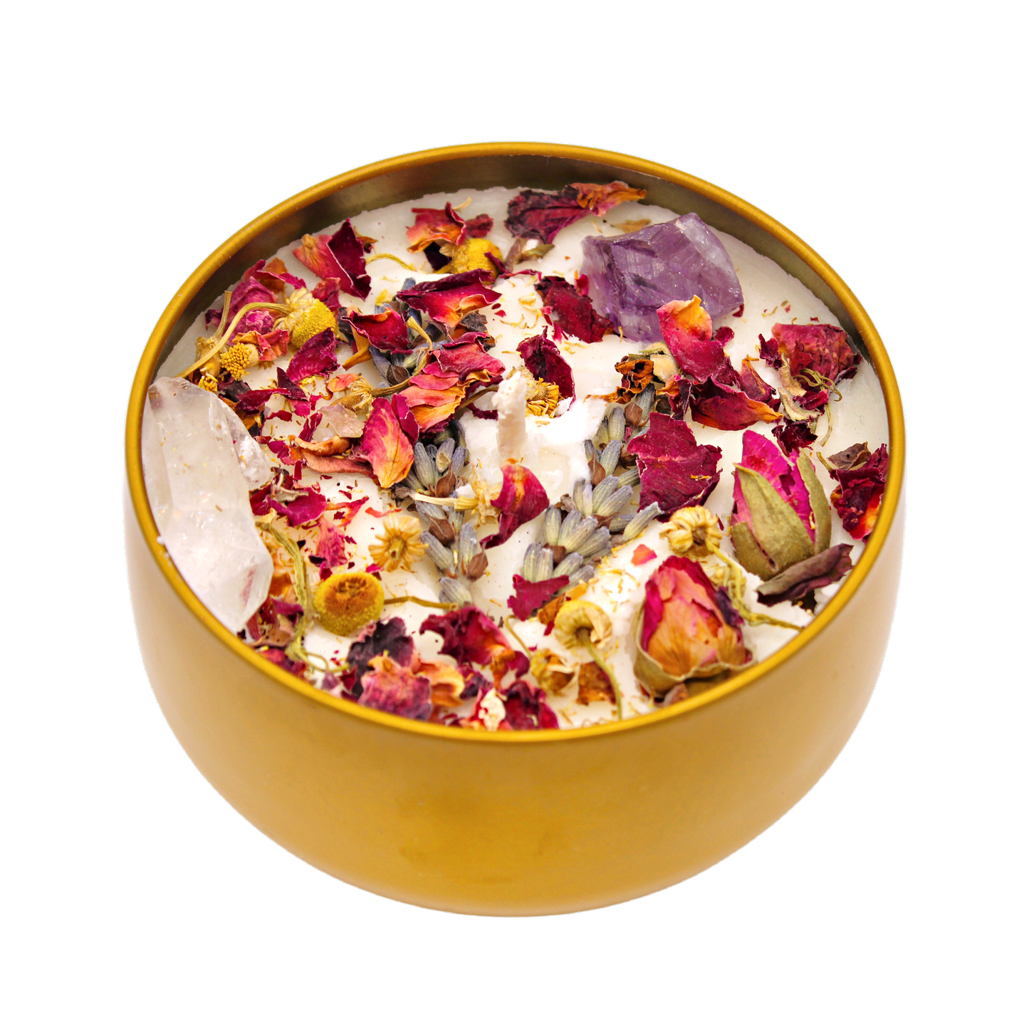 Stress Reducer - Tin Crystal Candle