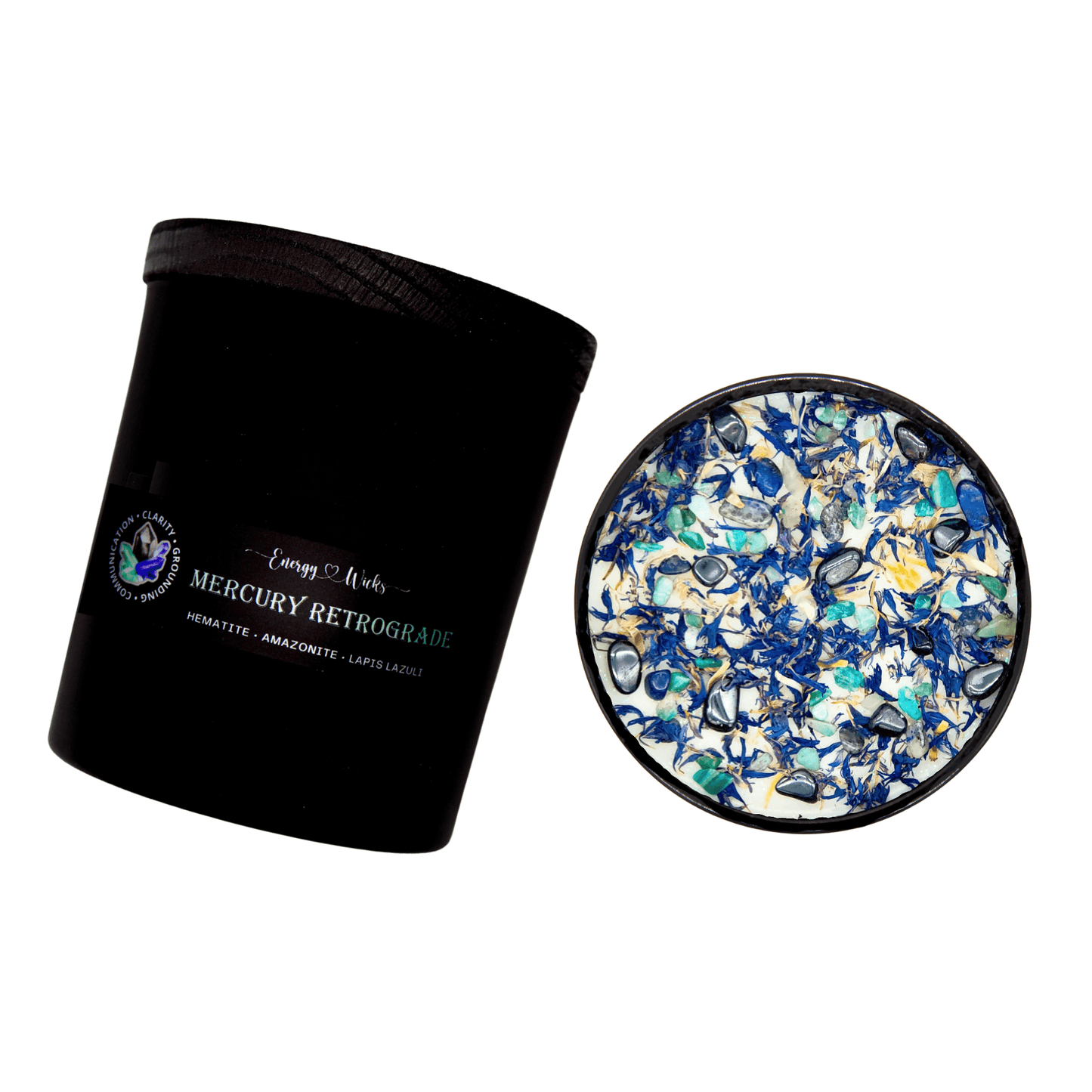 Retrograde Protection - Black Crystal Candle