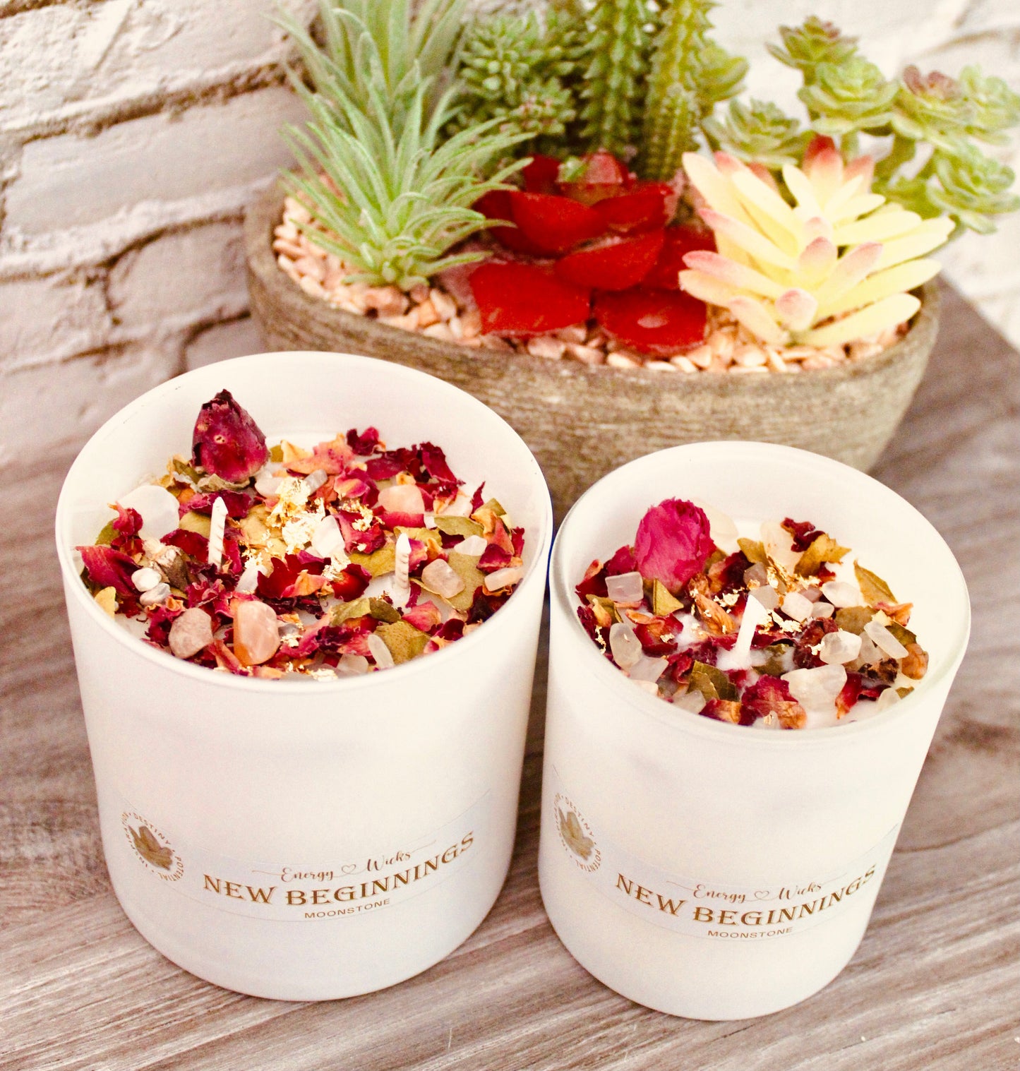 New Beginnings - White Crystal Candle