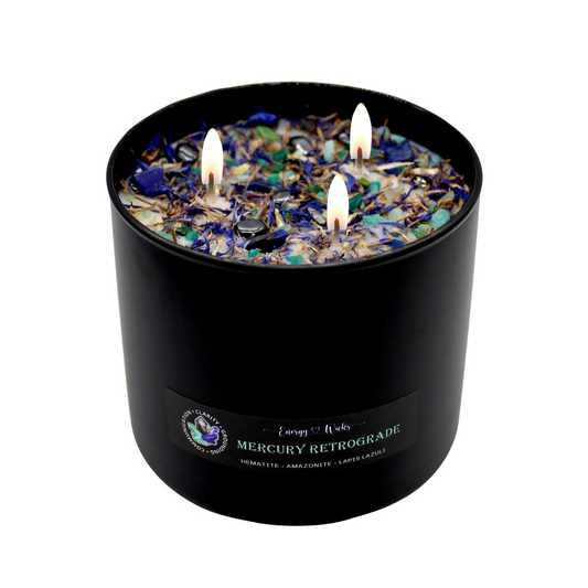 Retrograde Protection - Black Crystal Candle