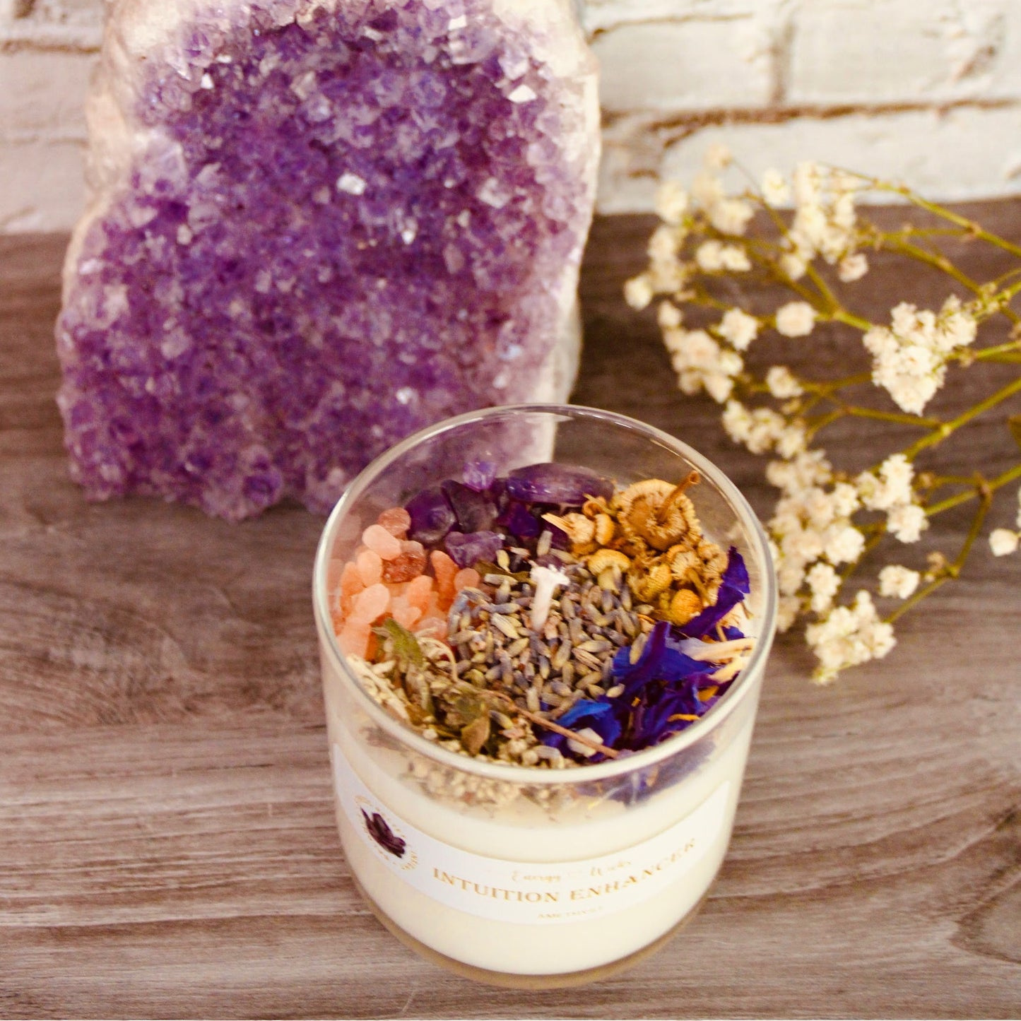 Intuition Enhancer - Crystal Candle
