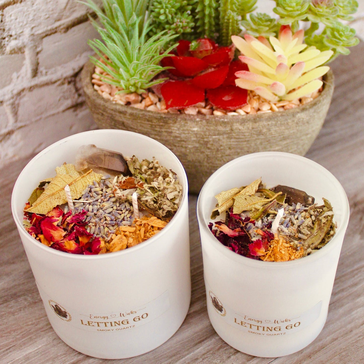 Letting Go - White Crystal Candle