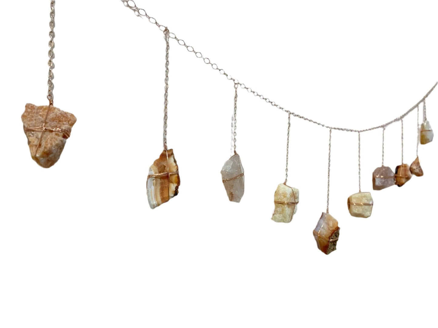 Warm Tonal Healing Crystal Garland