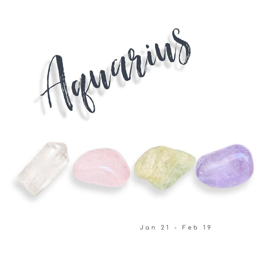 Aquarius Zodiac Crystal Set by Energy Wicks