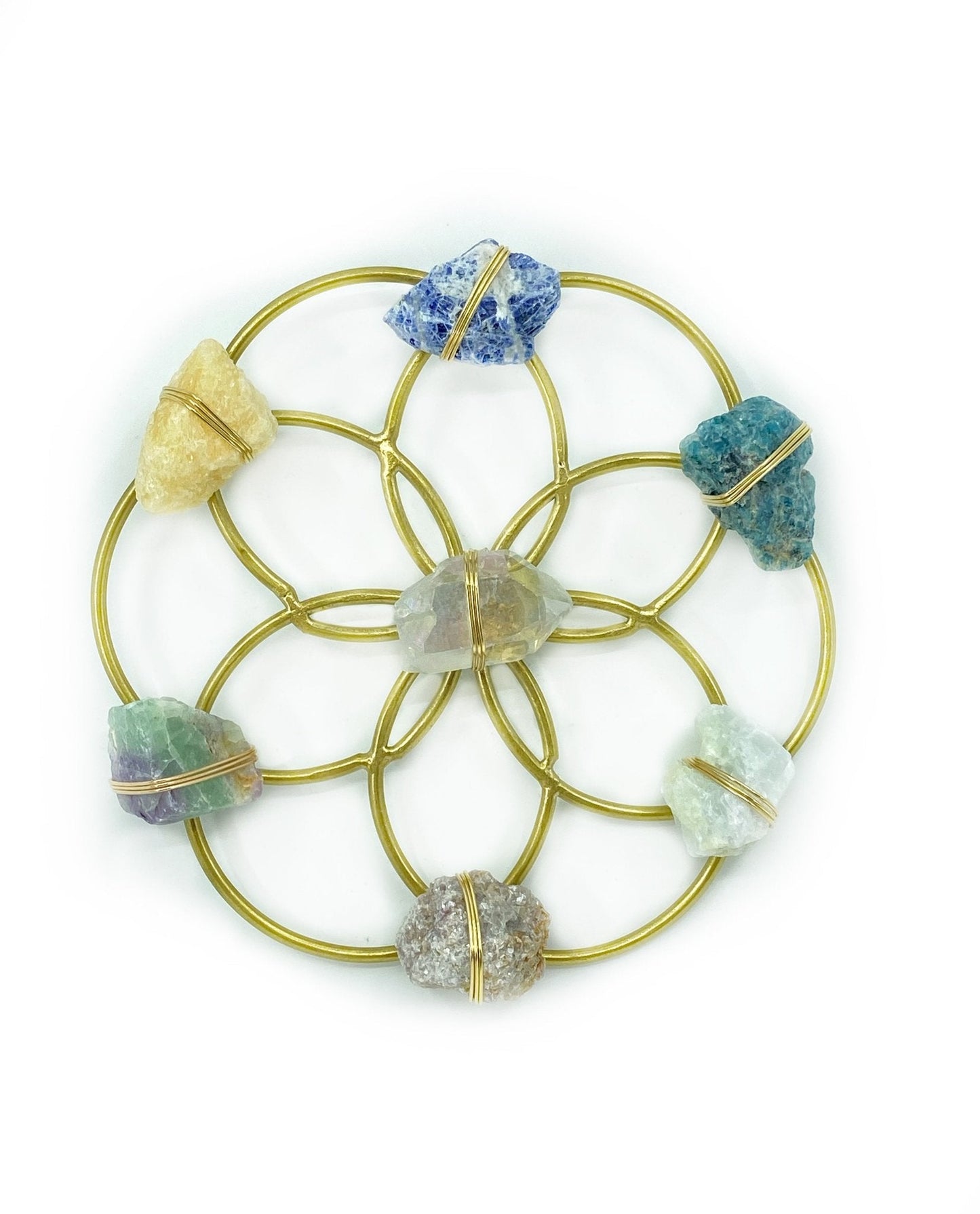 Aura Balancing - Flower of Life Healing Crystal Grid - Small