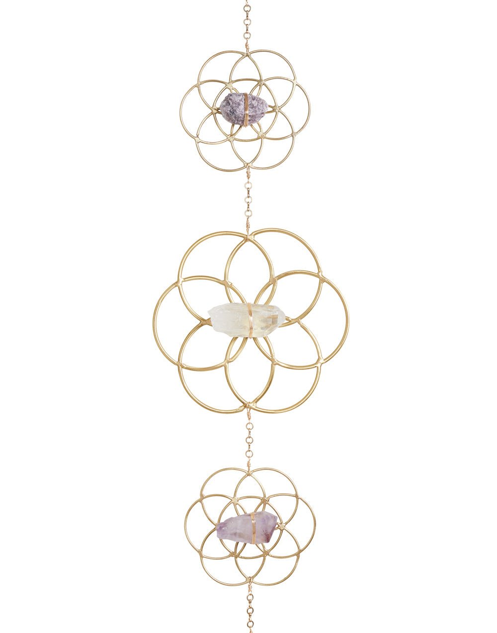 Crystal Grid Flower of Life Wall Hanging