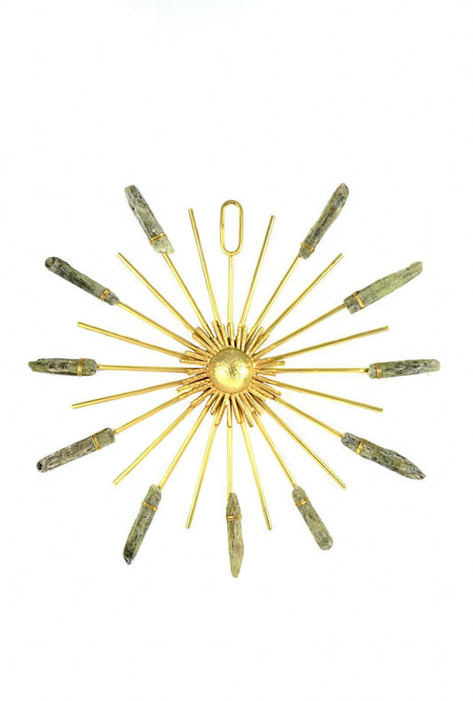 Sunburst Healing Crystal Grid - Green Kyanite